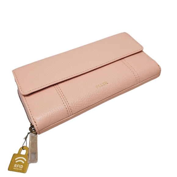 Fossil Jori Rennaisance Rose Flap Clutch RFID Wallet - Picture 6 of 7